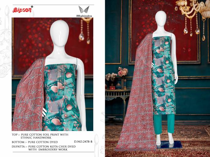 Mahindra 2478 By Bipson Printed Cotton Dress Material Wholesale Clothing Suppliers In India